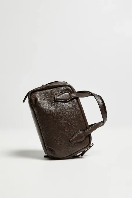 Kleine Tasche aus braunem Nappaleder